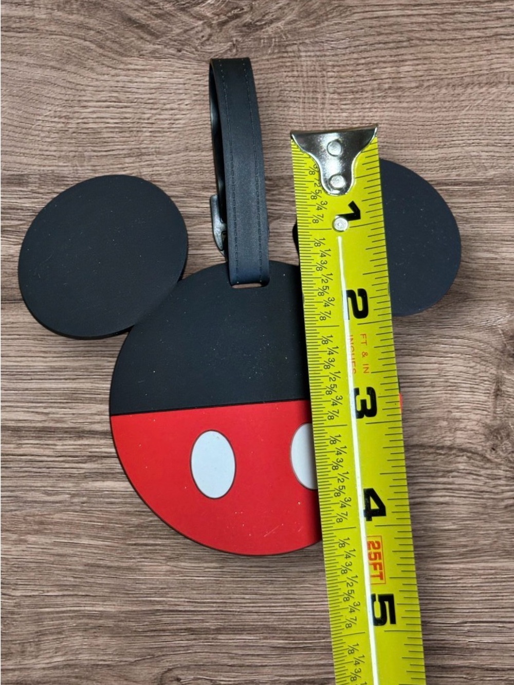 NWOT Disney Mickey Mouse Shaped Silicone Luggage Bag Tag - Picture 4 of 4